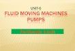 MT Unit 6 Fluid Moving Machines Pumps Prof R R Joshi