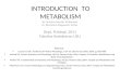 Bms k1 -Introduction to Metabolism