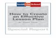 How to Create Effective Lesson Plan