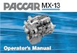 PACCAR MX-13 Engine Operator Manual-English