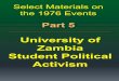 University of Zambia Student Political Activism, Select Materials on the 1976 Events-Part 5