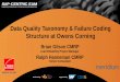 Data Quality Taxonomy & Failure Coding