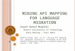Mining API mapping for language migration - Presentation