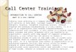 Call Center Training