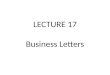 Writing a Business Letters