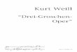 Kurt Weill & Bertolt Brecht - Die Dreigroschenoper (Partitur)