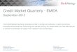 Credit Market Quarterly - EMEA - September 2013