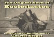 The Original Book of Ecclesiastes