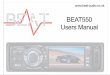 Beat 550 CAR AUDIO MANUAL