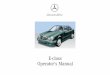 Mercedes e320 e430 Owners Manual 2001