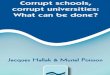 Corrupt schools, corrupt universities: What can be done?
