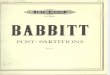 Babbitt, Milton Post Partitions