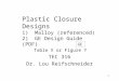 Plastic Closure Designs
