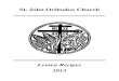 Lenten Recipes (St John OC)