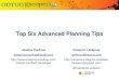 Top Six Advanced Planning Tips