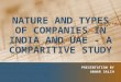 Nature and Types of Companies in India and UAE