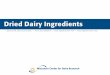 Dried Dairy Ingredients