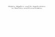 Matrix Algebra and Its Applications to Statistics and Econometrics - C. Rao, M. Rao