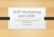 B2B Marketing and CRM