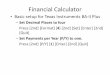 Using Financial Calculator