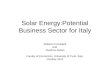 Solar Energy: Potential business in Italy