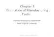 Chapter 8 - Cost of Manufacturing