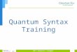 Quantum Syntax Training1