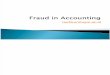 Fraud in Accounting