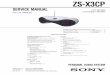 Sony ZS-X3CP Service Manual, Repair Schematics, Online Download