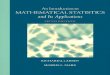 Introduction to Mathematical Statistics and Its Applications 5th Edition