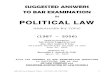 Constitutional Law Bar Exam Question 1987 - 2008