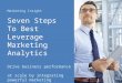 John Fildes - Seven Steps To Best Leverage Marketing Analytics
