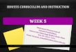 Week 5 the school curriculum