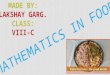 Maths in food ppt