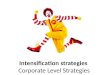 Intensification strategies  -  corporate level strategies - Strategic Management - Manu Melwin Joy