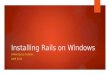 Installing Rails on Windows
