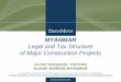 Myanmar - Legal and Tax Structure of Major Construction Projects
