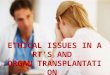 ETHICAL ISSUES IN REPRODUCTIVE TECHNOLOGY AND ORGAN TRANSPLANTATION