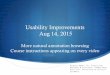 CLAS usability improvements - Aug 2015