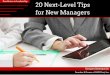 20 Next-Level Tips for New Managers - Greg Sarangoulis