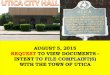 080515 - REQUEST TO VIEW DOCUMENTS - INTENT TO FILE COMPLAINT(S) WITH THE TOWN OF UTICA (Mississippi)