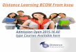 BCA> Admission 2015-16 Distance Learning Education Courses in India
