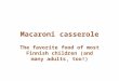 Macaroni casserole for Communitek
