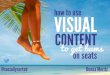 How to use visual content to get bums on seats …at your destination! | Donna Moritz | #SoMeT15AU Sunshine Coast, Australia