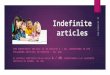 Indefinite articles