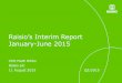 Raisio plc Interim Report Q2/2015 slides
