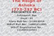 The reign of ashoka