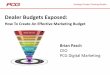 Dealer Budgets Exposed:  How To Create An Effective Marketing Budget