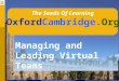 Managing and Leading Virtual Teams