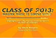 Class of 2013:  Master These 15 Simple Skills